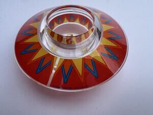 Rare Vintage Karim Rashid Ritzenhoff Candle Holder Glassware Germany Bold Style